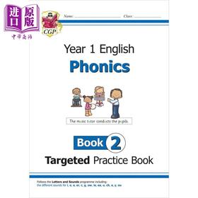 【中商原版】英国CGP KS1英语目标练习册自然拼读1年级第二册英文原版 English Year 1 Phonics Targeted Practice Book Book 2