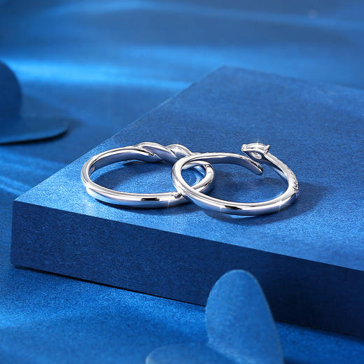 【新年饰爱】卡蒂罗/KADER 爱意守护情侣对戒 莫比乌斯环新中式灵蛇设计可调节素戒一对 蛇年本命年好运配饰 商品图11