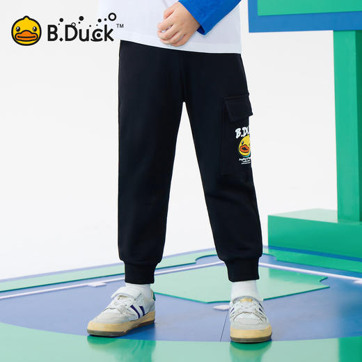 bduck小黄鸭童装春秋男童运动裤儿童长裤中小童裤子卫裤110-160 BF1663019 商品图3