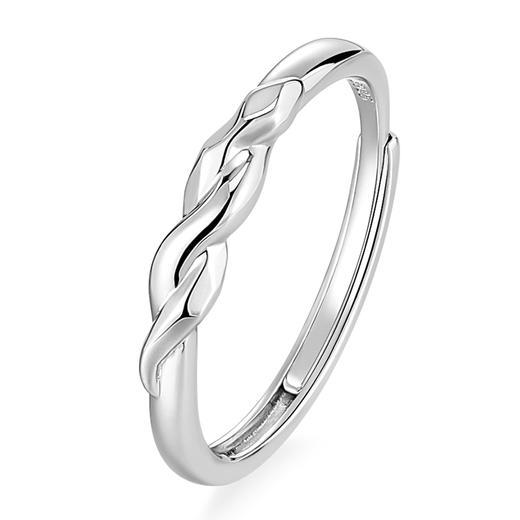 【新年饰爱】卡蒂罗/KADER 爱意守护情侣对戒 莫比乌斯环新中式灵蛇设计可调节素戒一对 蛇年本命年好运配饰 商品图2