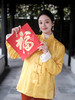 盛唐牡丹|东方雅韵真丝提花宽松外套-皇家明黄 (夹棉) 商品缩略图0