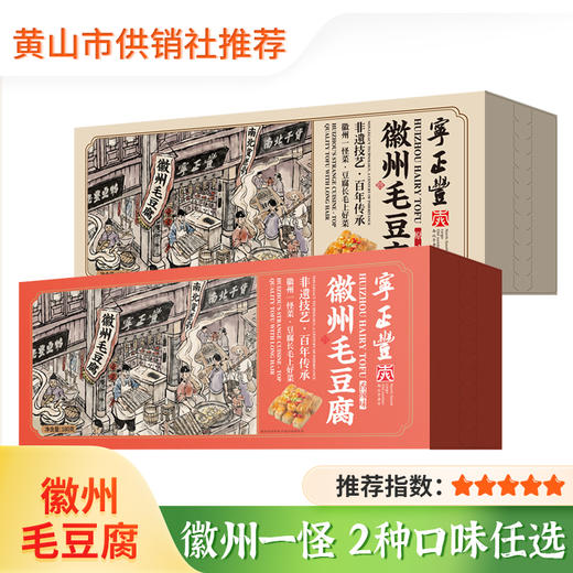【宁正丰】黄山徽州毛豆腐 生品煎品 安徽特产徽菜食材 居家烹饪餐厅实惠下饭菜 180g*2盒 商品图0