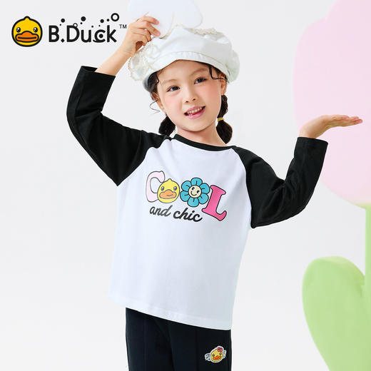 bduck小黄鸭童装春秋女童长袖T恤纯棉打底衫110-160 FF1606009 商品图1