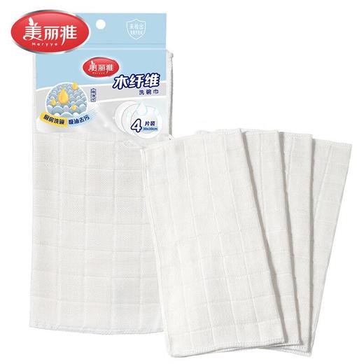 美丽雅木纤维洗碗巾4片装/袋 商品图0