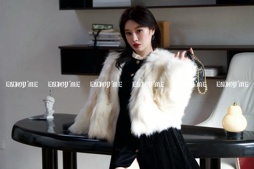 【门店同款】ENJOY冬季“福”贵汀花语皮草外套 160644294 商品图6