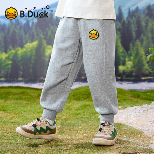 bduck小黄鸭童装春秋男女童运动裤春秋儿童裤子纯棉中小童长裤105-150 BF1663056 商品图1