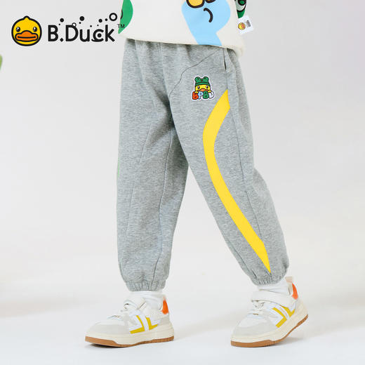 bduck小黄鸭童装春秋儿童裤子男童运动裤春季新款宝宝卫裤束脚裤90-130 BF1663018 商品图0