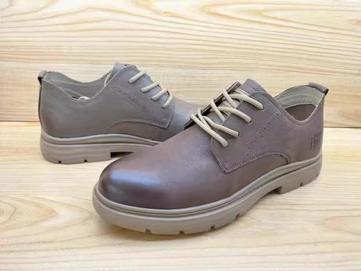 豪行13351155真皮软底舒适休闲皮鞋男士系带单鞋 商品图4