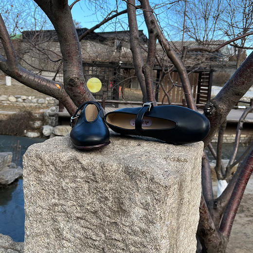 内联升女鞋手工单鞋坤皮便镶芯木兰y元口（羊皮里）一代鞋7231A 商品图4