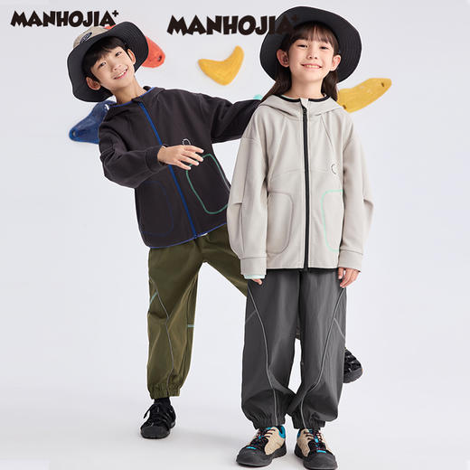 【熊朋友】漫画家25春Teflon三防户外运动3M反光嵌条梭织长裤 商品图1