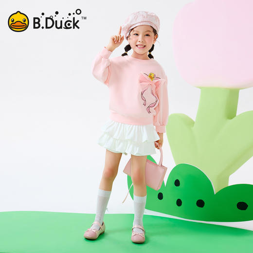 bduck小黄鸭童装春秋女童卫衣儿童上衣甜美小女孩套头衫105-150 FF1608001 商品图1
