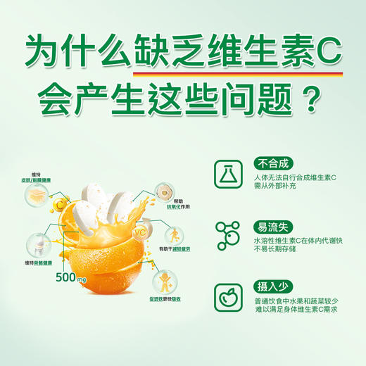【品牌直供】健美生维生素C咀嚼片-橙味120片 商品图3
