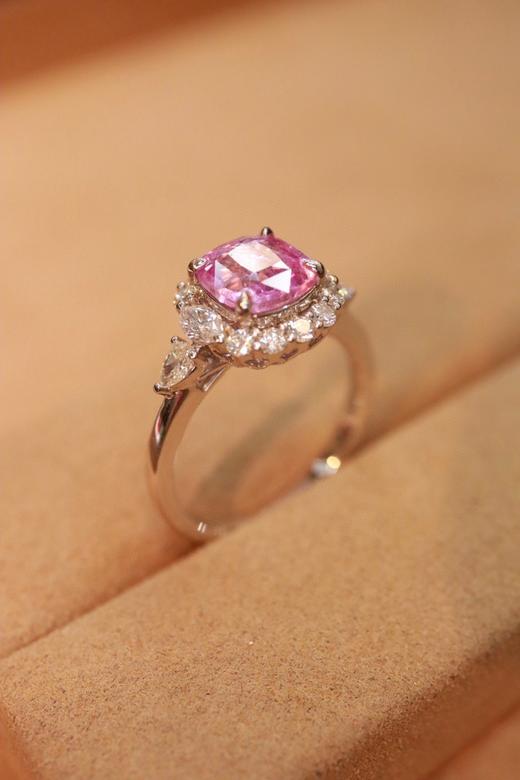 2.04ct刻面粉蓝宝戒指 商品图0