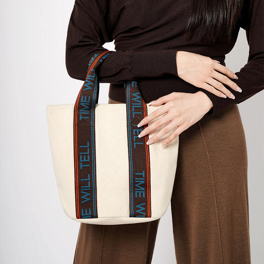 趁早Kieraye【钱袋子水桶包】大容量菜篮子包宽肩带通勤斜挎包托特包 商品图1