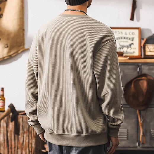 裁缝学苑MQ52美式复古拼接圆领套头卫衣纸样男装宽松上衣样板图纸 商品图2