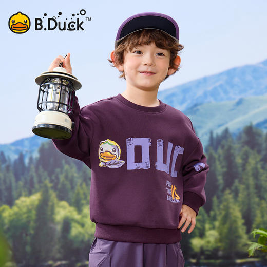 bduck小黄鸭童装春秋男童卫衣儿童男孩春季运动衫圆领上衣105-150 BF1608058 商品图0