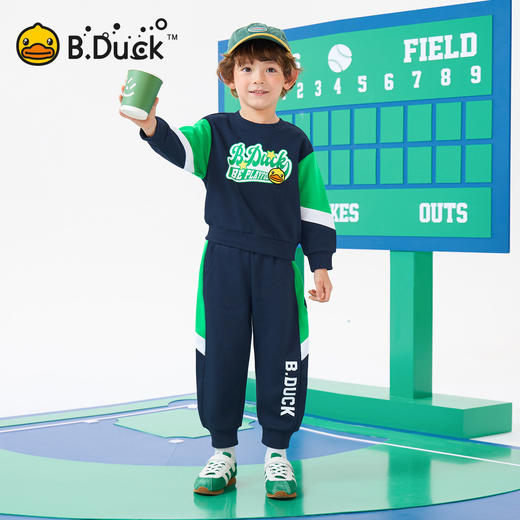 【套装】bduck小黄鸭童装春秋套装男童卫衣105-150 BF1681008 商品图1