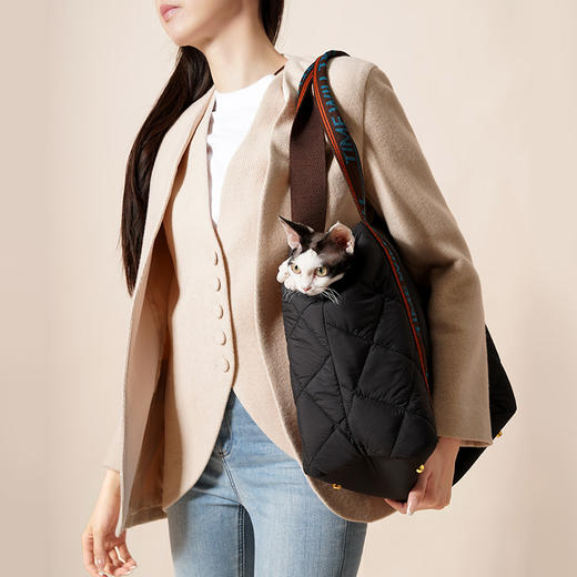 趁早Kieraye【云朵托特包】三防面料柔软宠物友好小猫包休闲单肩包 商品图2