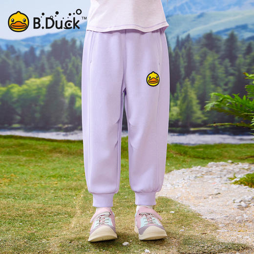 bduck小黄鸭童装春秋男女童运动裤春秋儿童裤子纯棉中小童长裤105-150 BF1663056 商品图2