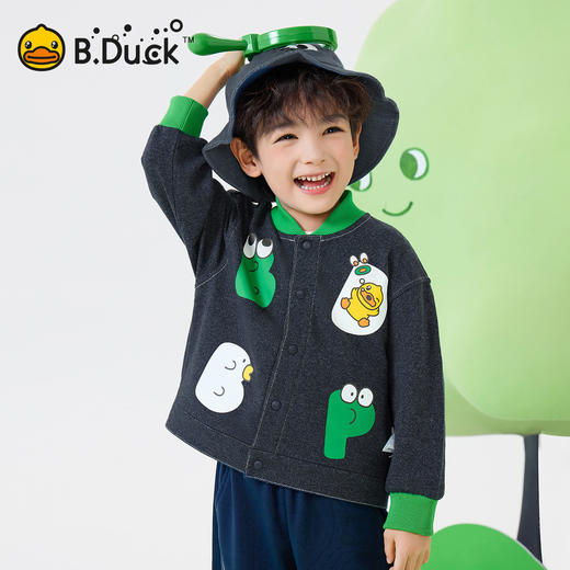bduck小黄鸭童装春秋男童外套牛仔儿童长袖衬衫宝宝上衣90-130 BF1611016 商品图3