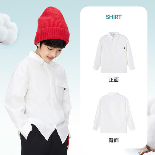 男童翻领长袖衬衫上衣新款安奈儿童装实体店同款AB411567 商品图1