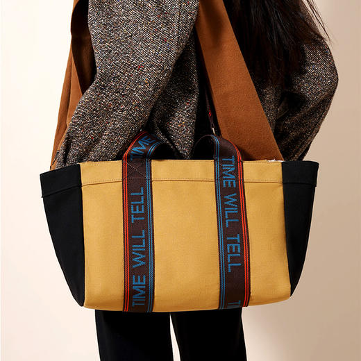 趁早Kieraye【塔塔托特包】大容量单肩斜跨手拎防泼水帆布休闲通勤包 商品图2