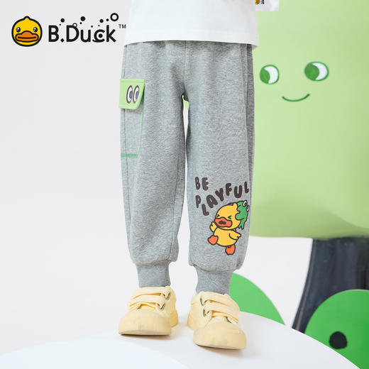 bduck小黄鸭童装春秋男童裤子儿童运动裤春季男宝宝休闲裤子90-130 BF1663017 商品图1