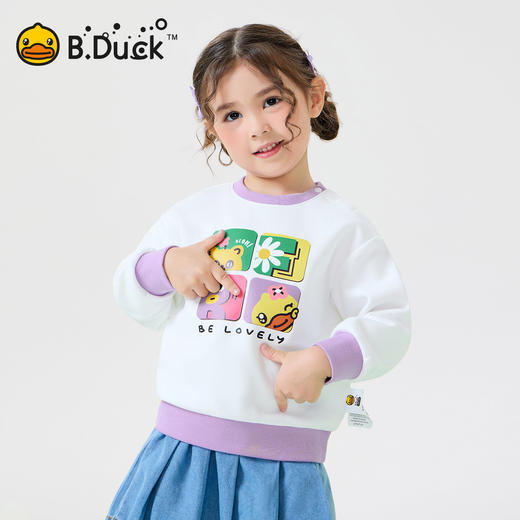 bduck小黄鸭童装春秋女童卫衣儿童女童上衣宝宝套头衫90-130 FF1608020 商品图0