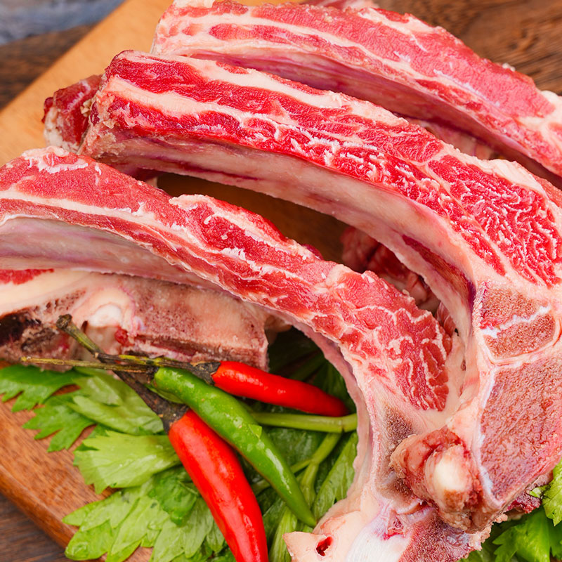 内蒙古手把牛排(带脊骨) 净重4斤装 原肉原切 送炖卤牛羊肉调料