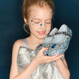 笛莎Deesha 女童童鞋2025春新款时尚洋气浅口低帮皮鞋