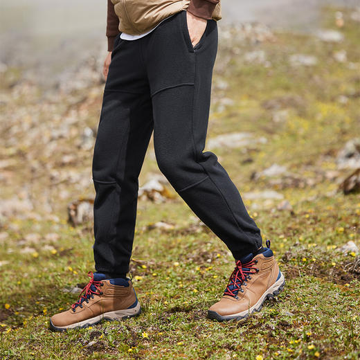 拓路者双面加绒摇粒绒长裤男秋冬针织长裤加厚保暖百搭卫裤运动裤 商品图1