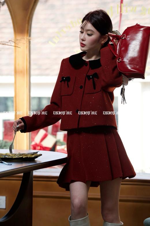 【门店同款】ENJOY冬季漂亮朋友细闪百褶裙套装 160894285 商品图0