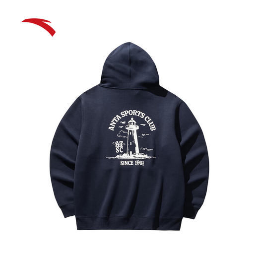 安踏运动复古连帽卫衣男款运动运动上衣套头衫152518706S 商品图1