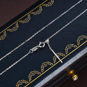 子佩集S925银O字链项链【30CHZXL】纯银搭配链万能插针2412