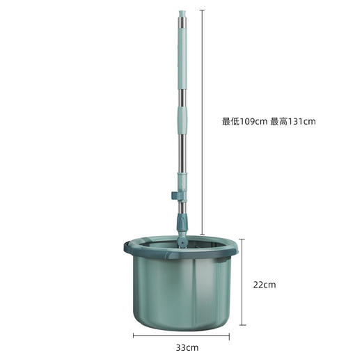 【洗脱合一！创新免手洗】干湿两用单桶免手洗净污分离拖把伸缩杆旋转拖把桶免手洗拖把套装，一桶即可拖全屋去污轻松，告别频繁换水。ry 商品图5