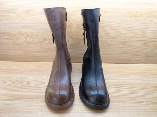 豪行专柜正品2023秋冬新款23433030舒适低跟时尚骑士靴 商品图5