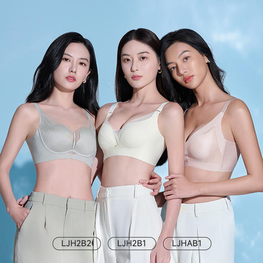 都市丽人调整型文胸中厚网纱舒软挺塑树脂胶圈塑身文胸LJHAB1 商品图4