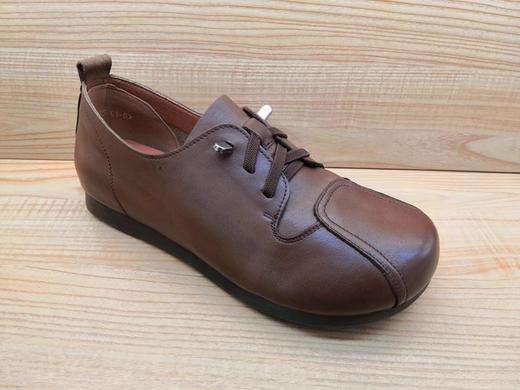 豪行春季新款23192587真皮牛皮复古休闲低跟女鞋单鞋 商品图1