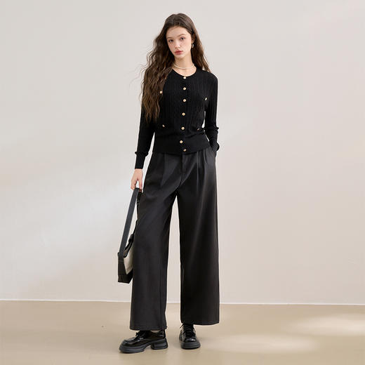 西遇绵羊毛法式轻熟小香风长袖外套女早春贵气高级感上衣SS140290 商品图1