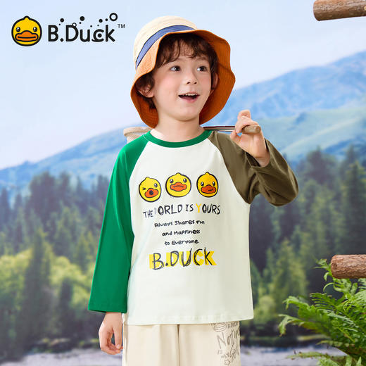 bduck小黄鸭童装春秋男童长袖T恤纯棉上衣插肩袖110-160 BF1606007 商品图3