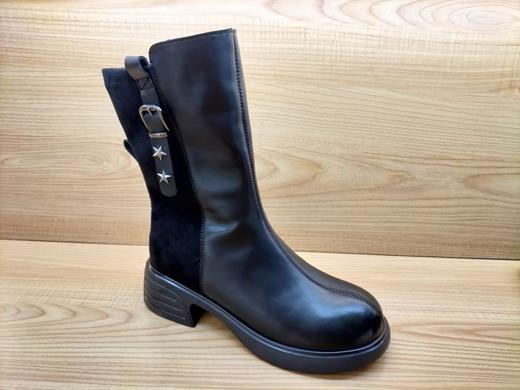 豪行专柜正品2023秋冬新款23433030舒适低跟时尚骑士靴 商品图1