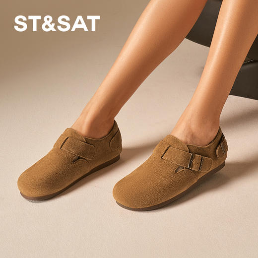 星期六复古百搭绒面全包勃肯鞋SSC111022I 商品图1