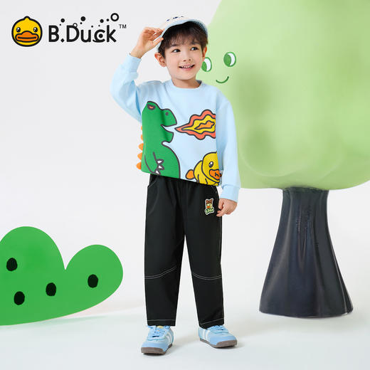 bduck小黄鸭童装春秋男童裤子儿童休闲裤男宝宝长裤百搭90-130 BF1657035 商品图1