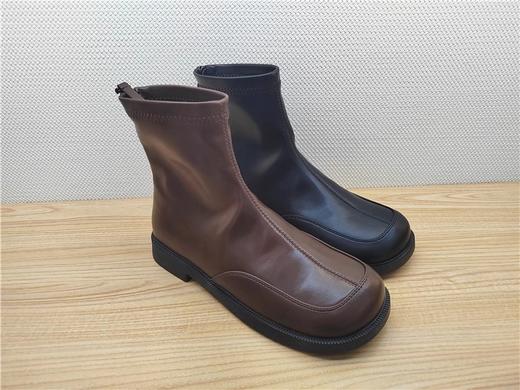 豪行秋冬新款23475823时尚休闲中跟女靴单靴短靴 商品图0