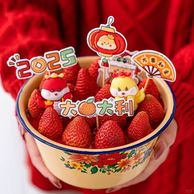 【2025新年蛋糕】蛇宝送福大吉大利草莓盆蛋糕H款
