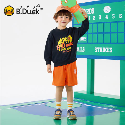 bduck小黄鸭童装春秋男童卫衣儿童套头衫中小童上衣110-160 BF1608037 商品图3