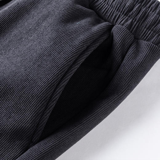 罗蒙加绒加厚男裤男士休闲裤保暖舒适休闲裤纯色简约百搭长裤 商品图4