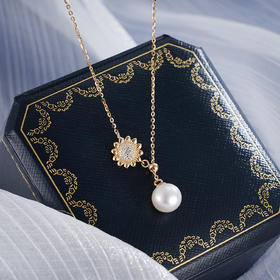 子佩集S925银珍珠套链【YL0221】纯银镀金珍珠项链2412