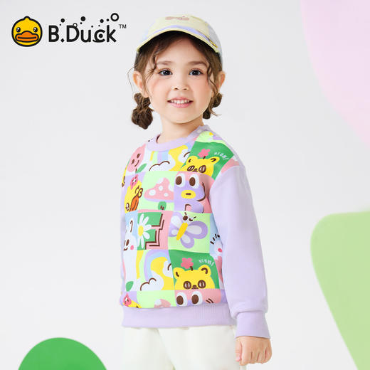 bduck小黄鸭童装春秋女童卫衣女宝宝休闲上衣90-130 FF1608025 商品图3