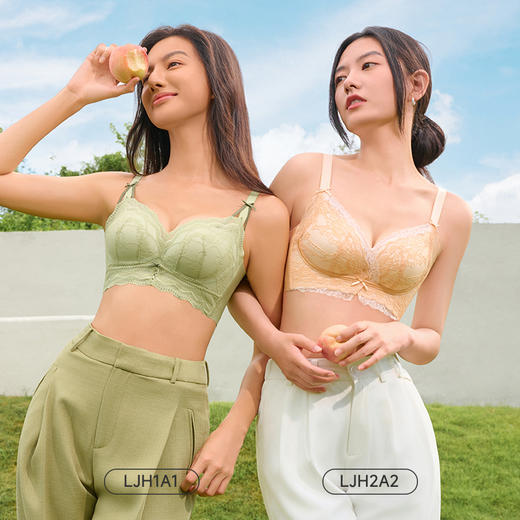 【代言人同款】都市丽人蜜桃杯调整型文胸加加厚蕾丝舒软挺塑无钢圈塑身文胸LJH1A1 商品图3